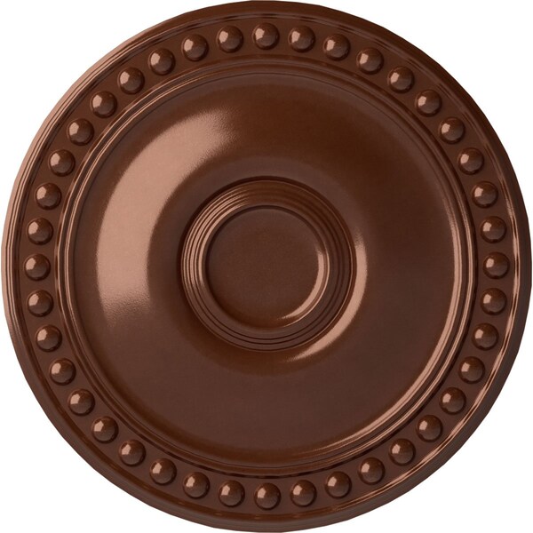 Ekena Millwork Foster Ceiling Medallion (Fits Canopies up to 5 5/8"), Hand-Painted Copper Penny, 19 1/8"OD x 1"P CM19FOCPS - main